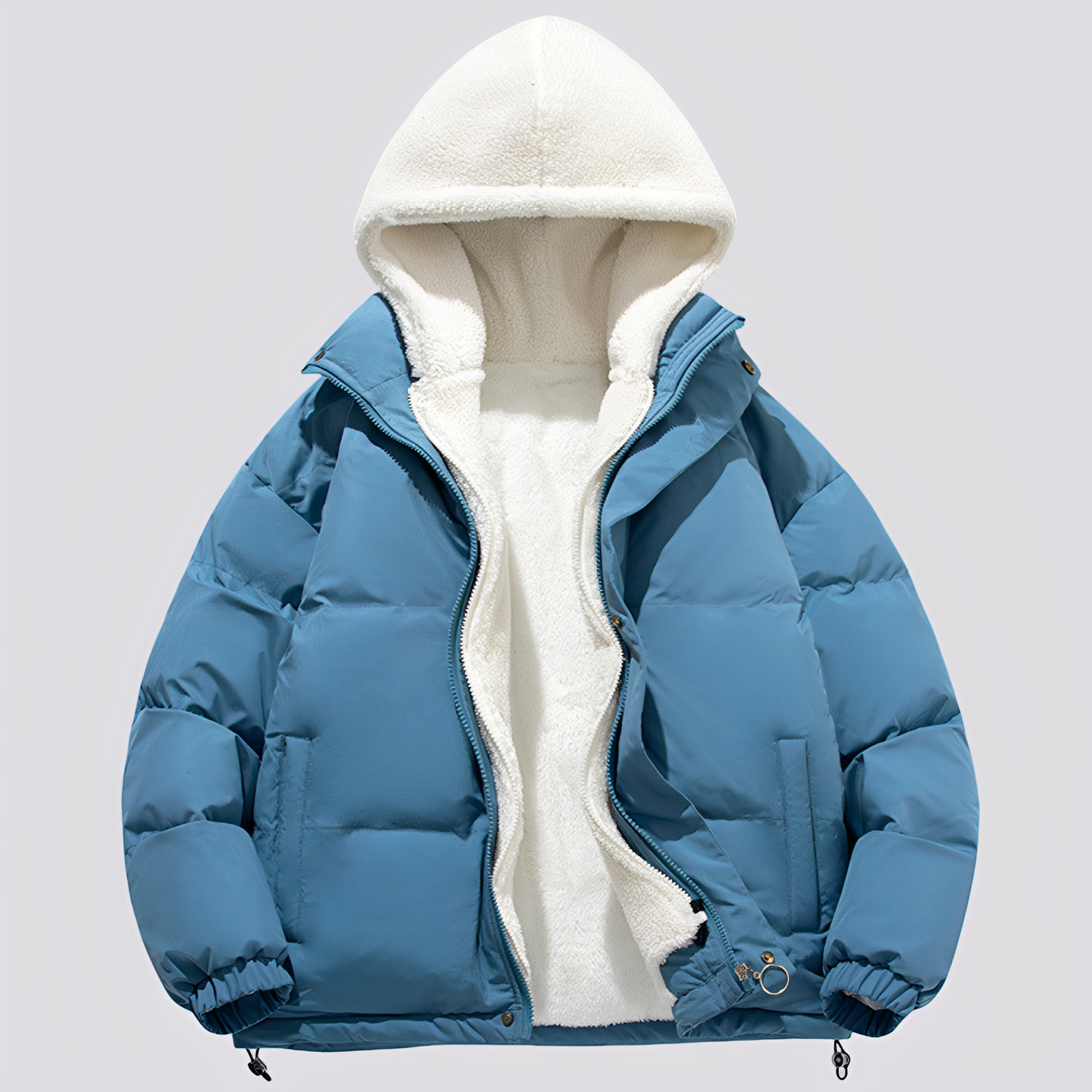 Gary - Warm jacket with hood and zipper for men