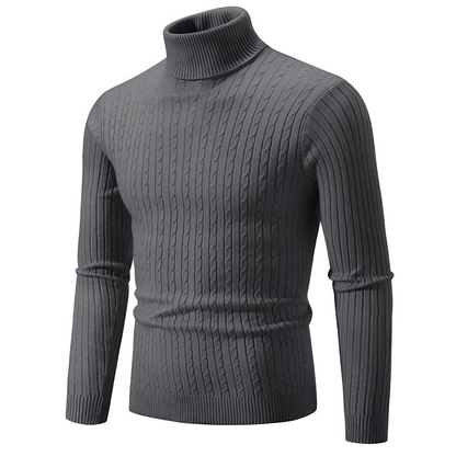 Patrick - Elegant knitted sweater with a turtleneck for men
