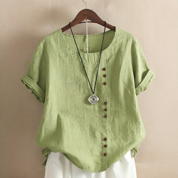 Noelle - Blouse Stylée à Boutons et Coupe Ample