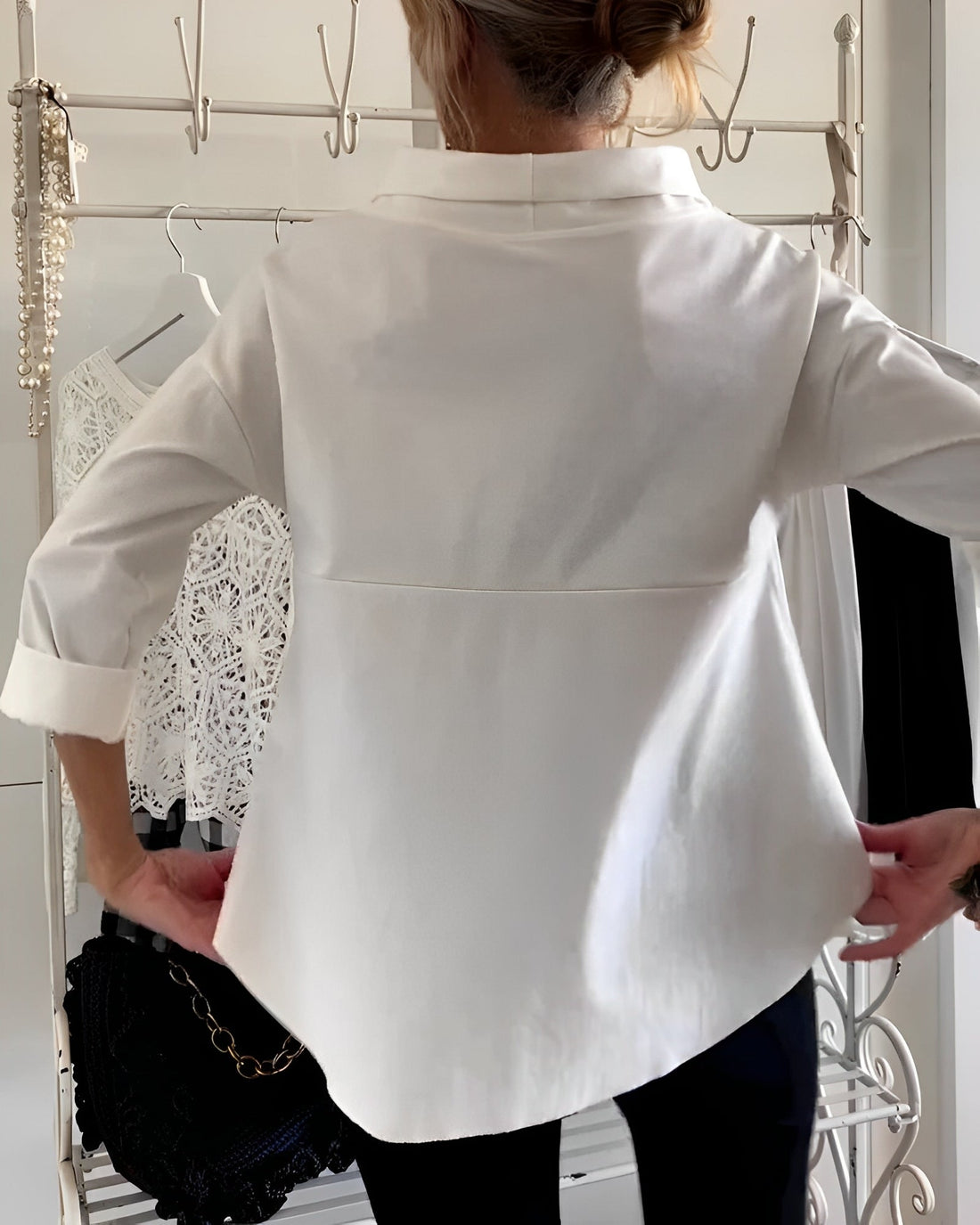 Orinda - Haut élégant pour femme à demi-col roulé