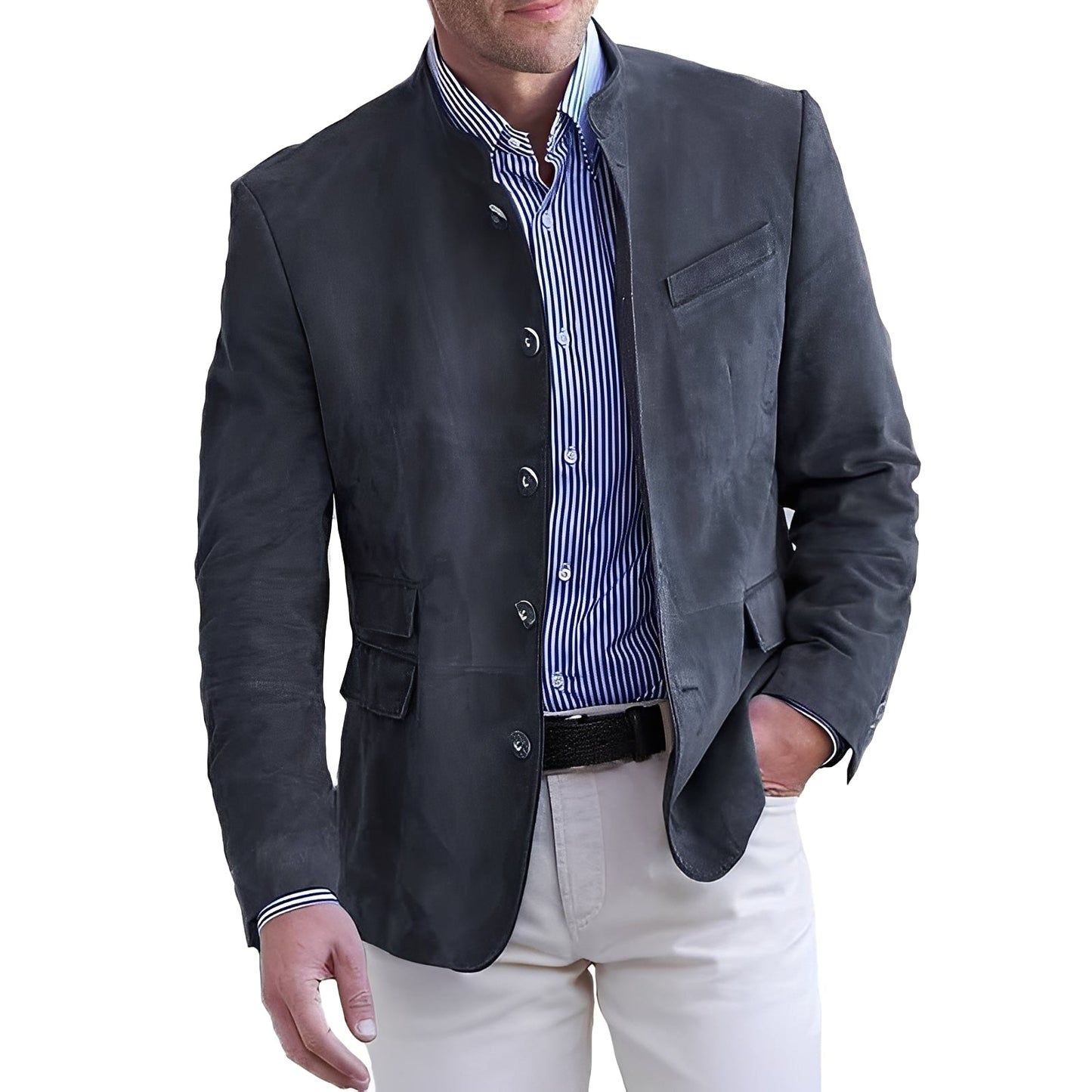 Geoffrey - Blazer décontracté à boutons pour hommes