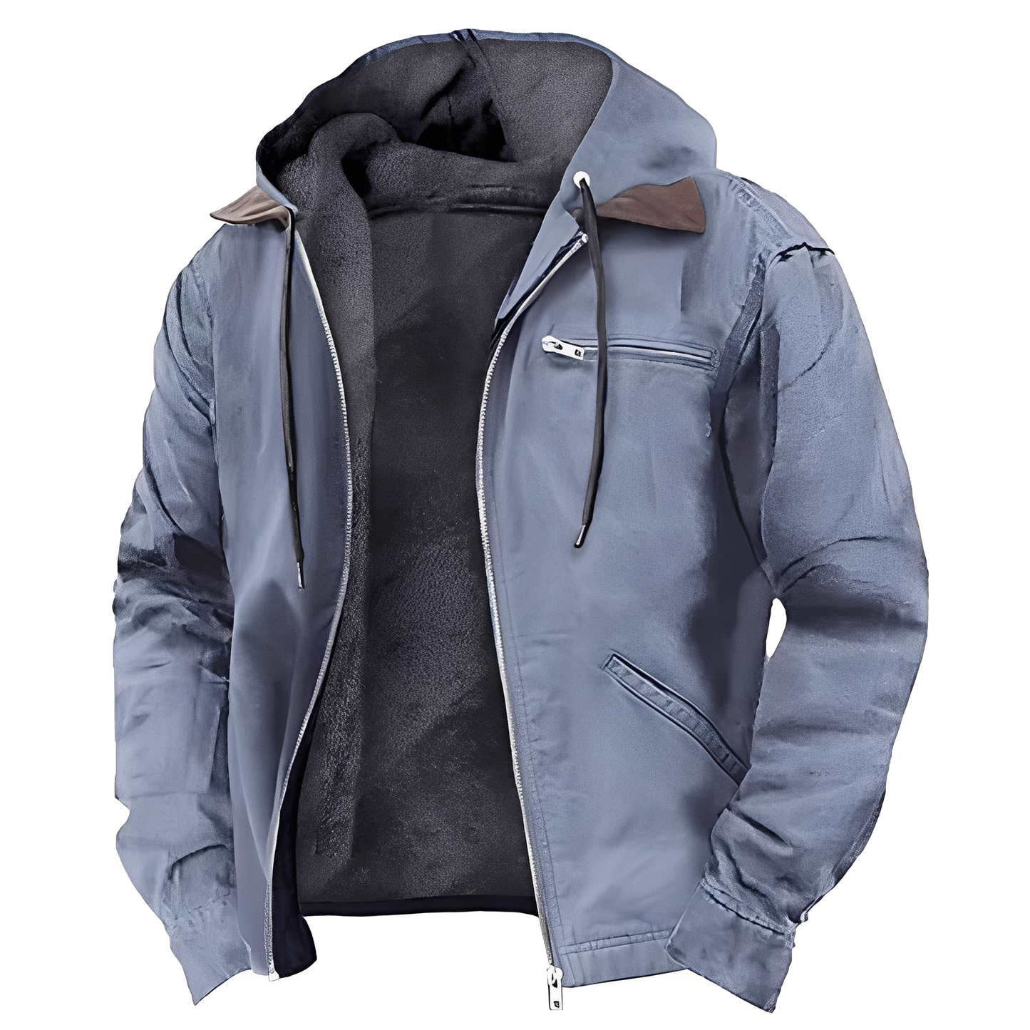 Derrick - Warm hooded jacket with multiple pockets for men