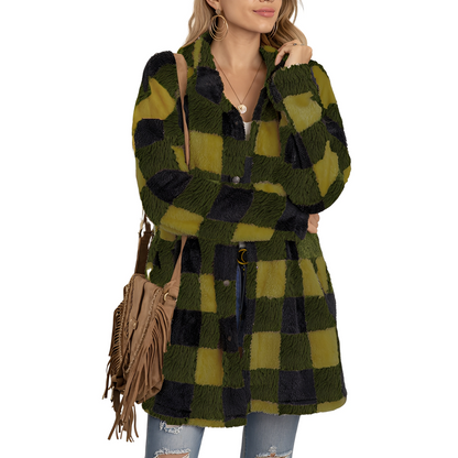 Malvina - Veste longue élégante à carreaux pour femmes