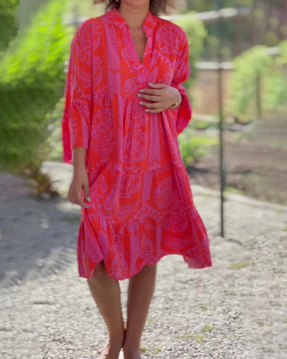 Mia – Robe avec motif géométrique bohème