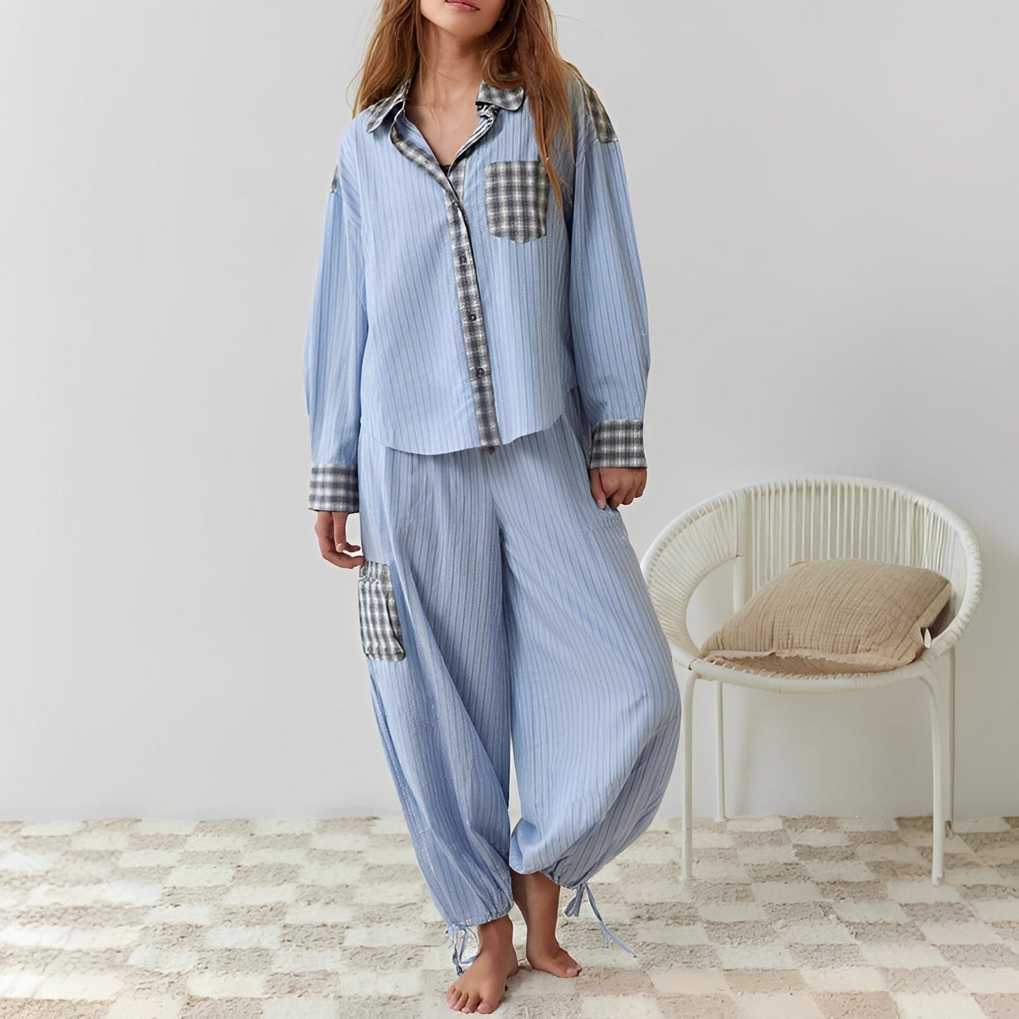 Elenora - Ensemble pyjama à deux pièces, confortable et relax pour femmes
