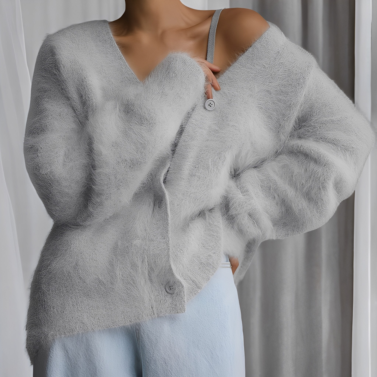 Emberly - Pull en cachemire pour femmes, style décontracté et ample