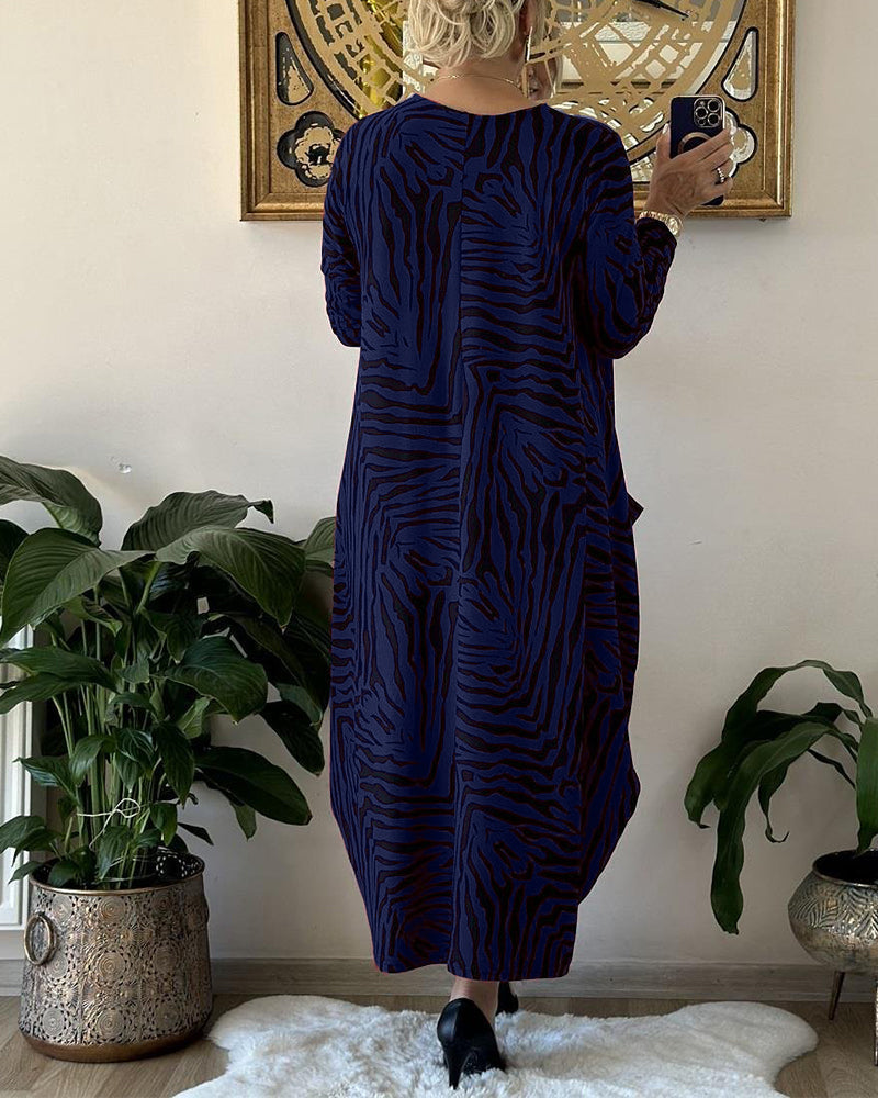 Carlisle - Robe ample imprimée avec poches pour femmes