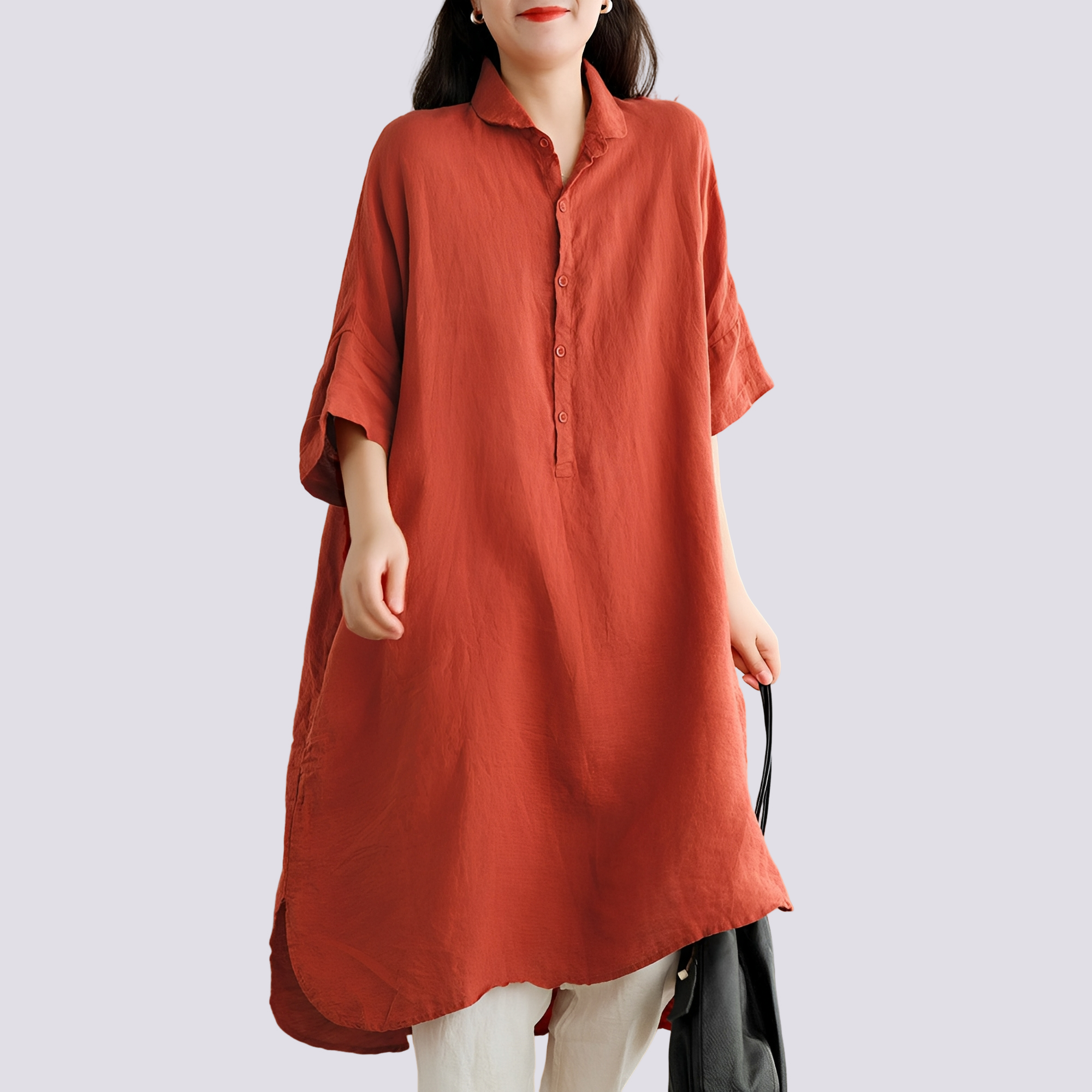 Deborah - Robe-chemise décontractée à coupe ample pour femmes