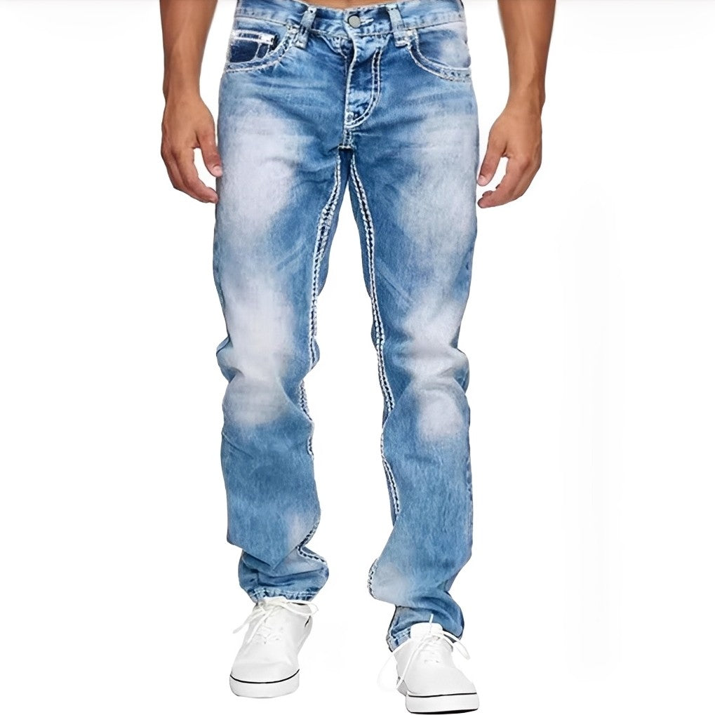 Stefan - Jean droit et ample en stretch pour hommes