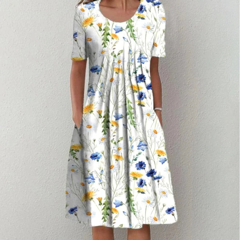 Erin - Robe élégante avec imprimé floral subtil