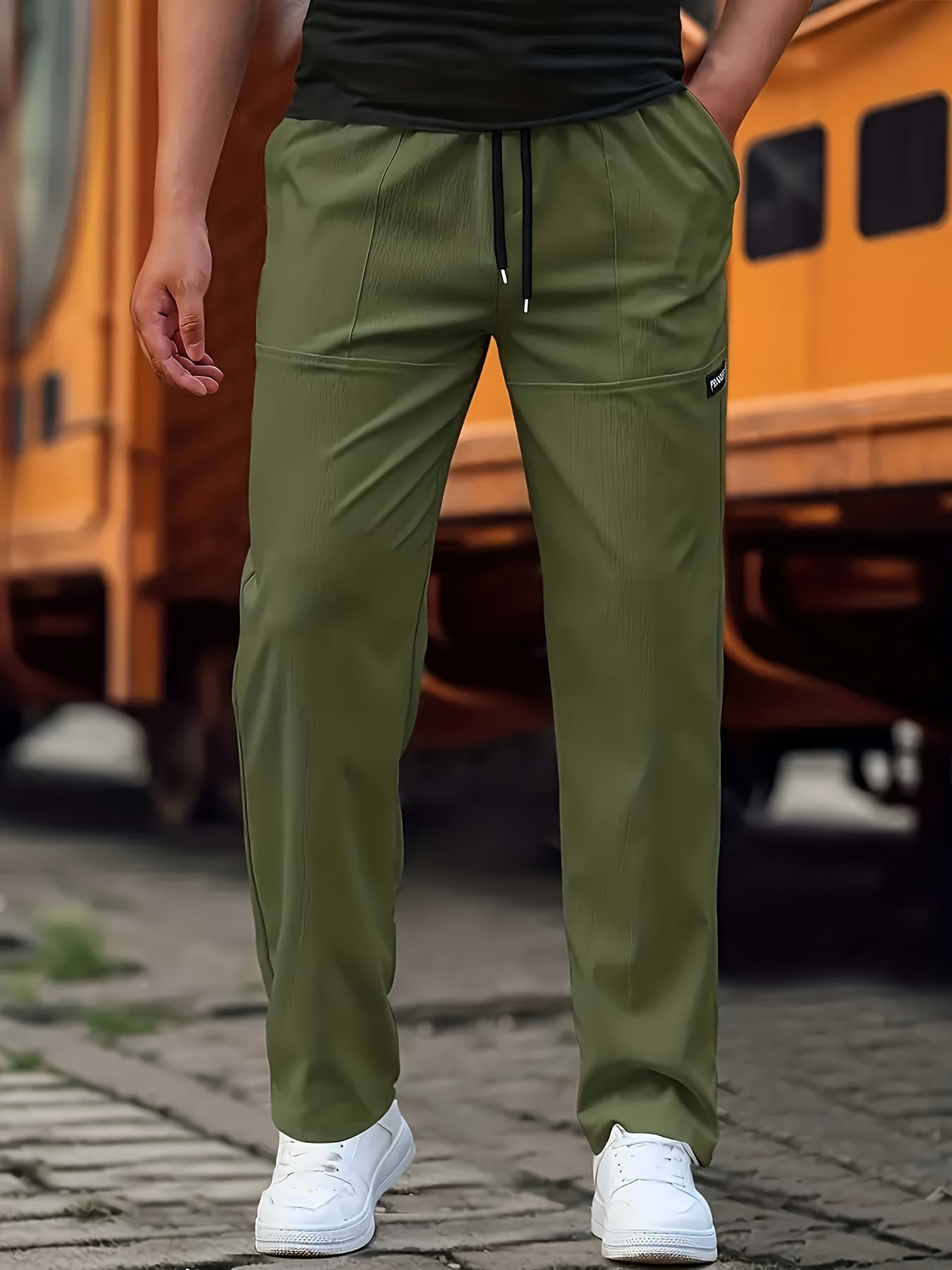 Esmund - Pantalon de jogging décontracté avec lien pour hommes