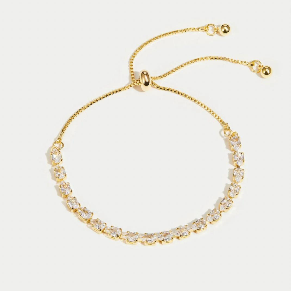 Bracelet en Cristal Doré - Bracelet en cristal ajustable