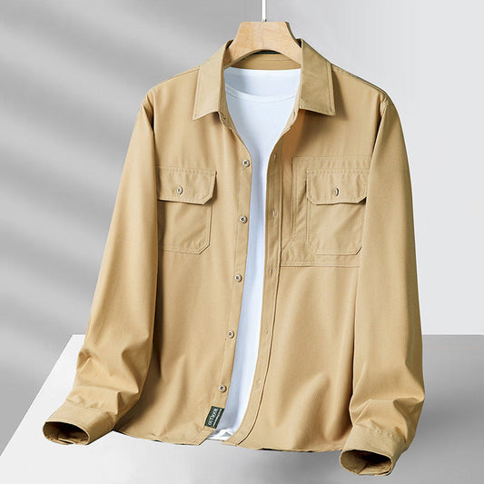 Philip - Herrenhemd mit langen Ärmeln und Taschen, leger