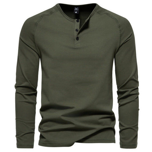 Malcom - Chemise homme à manches longues, simple et décontractée