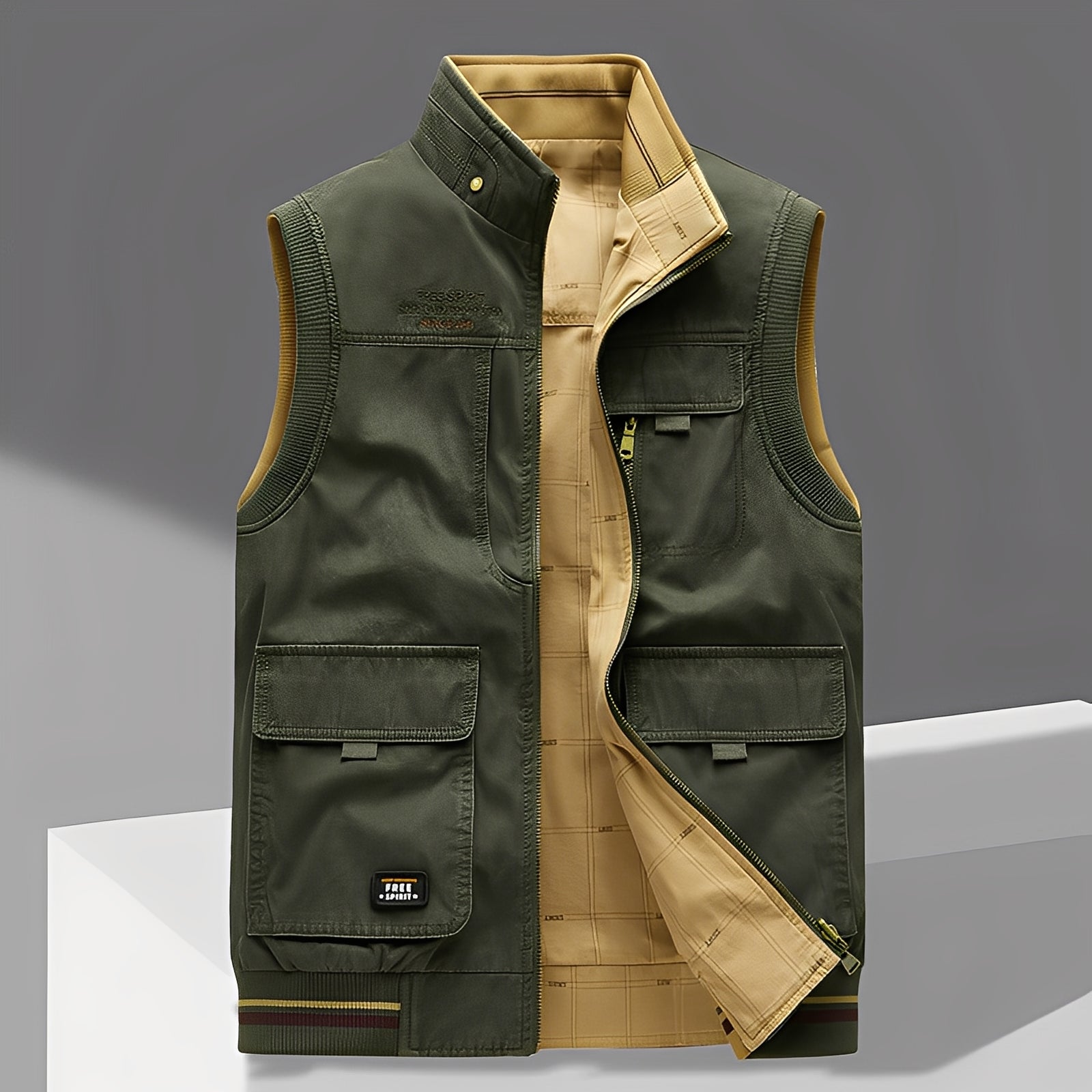 Géraud - Gilet haut de gamme à nombreuses poches pour homme