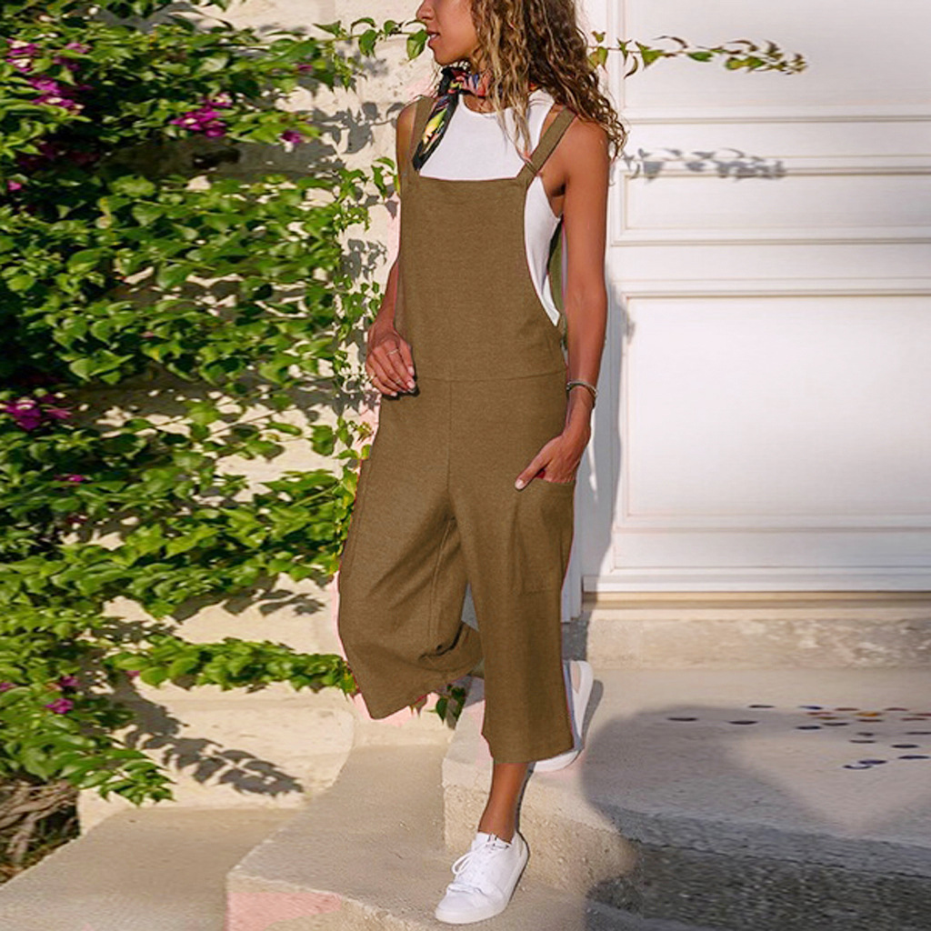 Sela - Salopette Large en Lin pour Femme