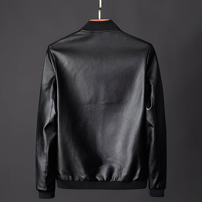 Jeremy - Blouson en cuir de motard chic pour hommes