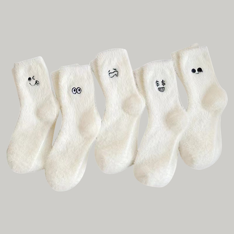 Catherina - Chaussettes mi-hautes en fourrure pour femmes