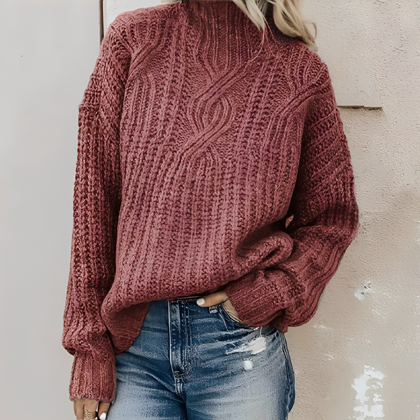 Colleen - Grand pull à col roulé pour dames