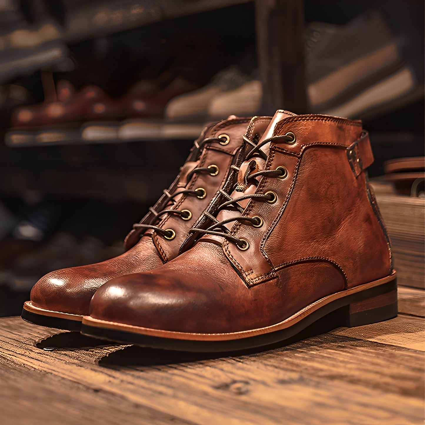 Chester - Bottes en cuir Retro-Martin pour hommes