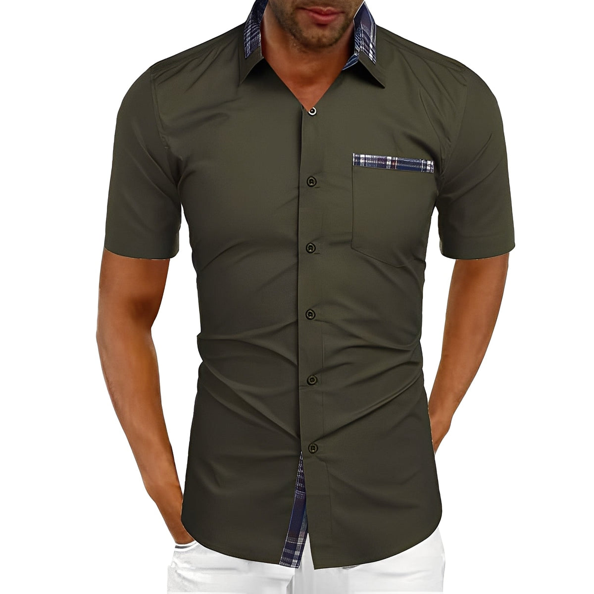Marvin - Chemise décontractée à manches courtes pour hommes