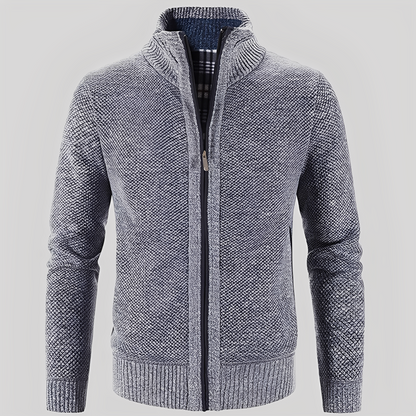 Kelvin - Cardigan Simple avec Fermeture Éclair pour Hommes