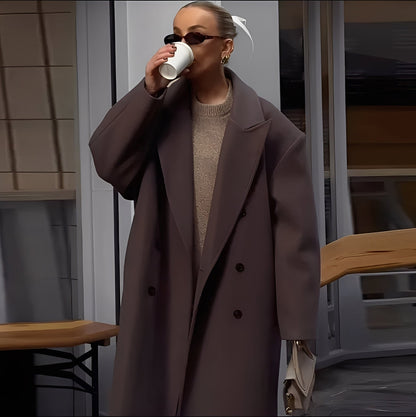 Veronica - Manteau long élégant et ample pour femmes