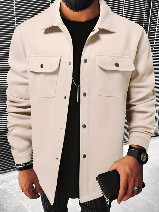 Francis - Veste à carreaux pour hommes avec poches, style décontracté