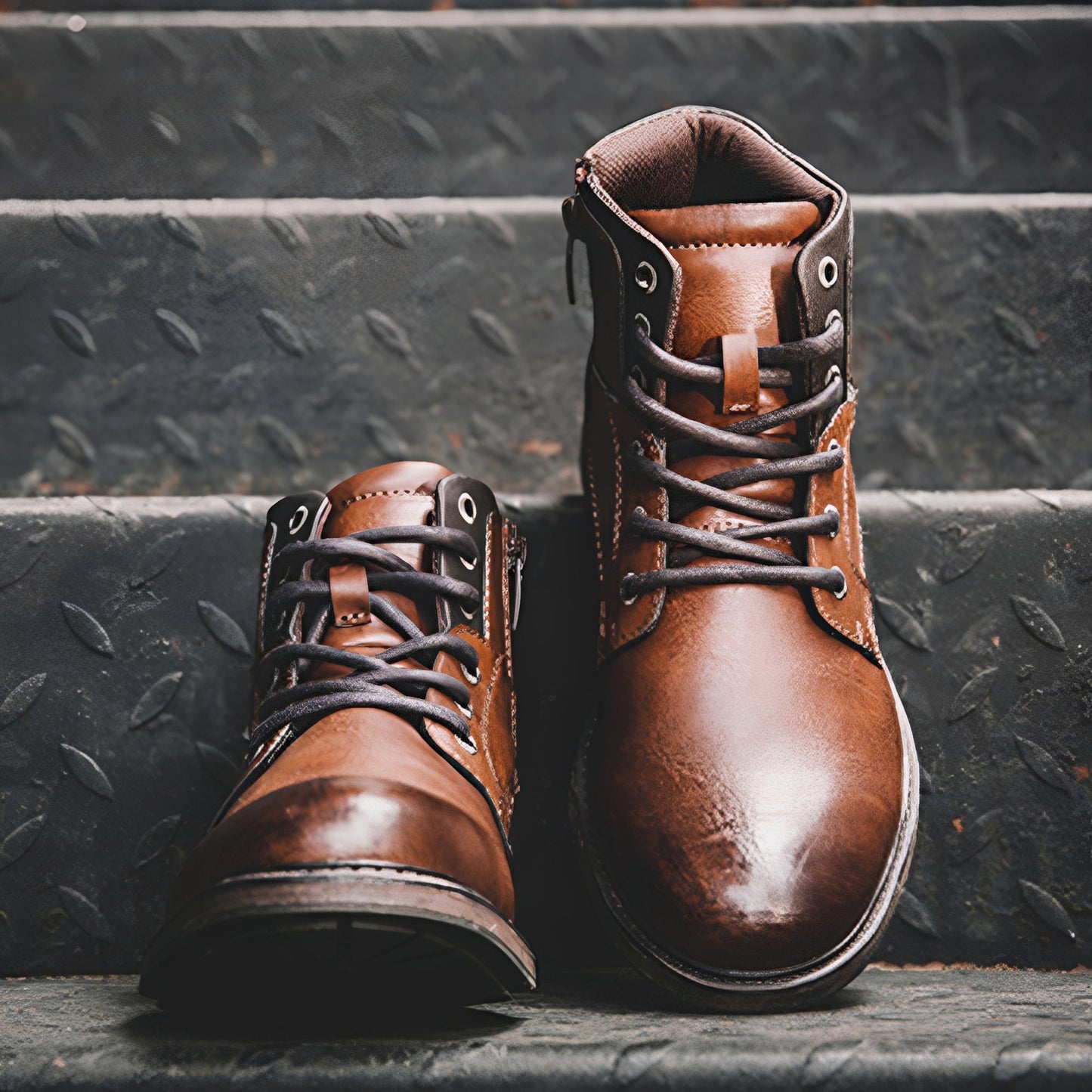 Frank - Vintage leather hiking boots for men