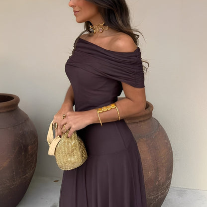 Eunice - Robe longue en mesh chic pour femme