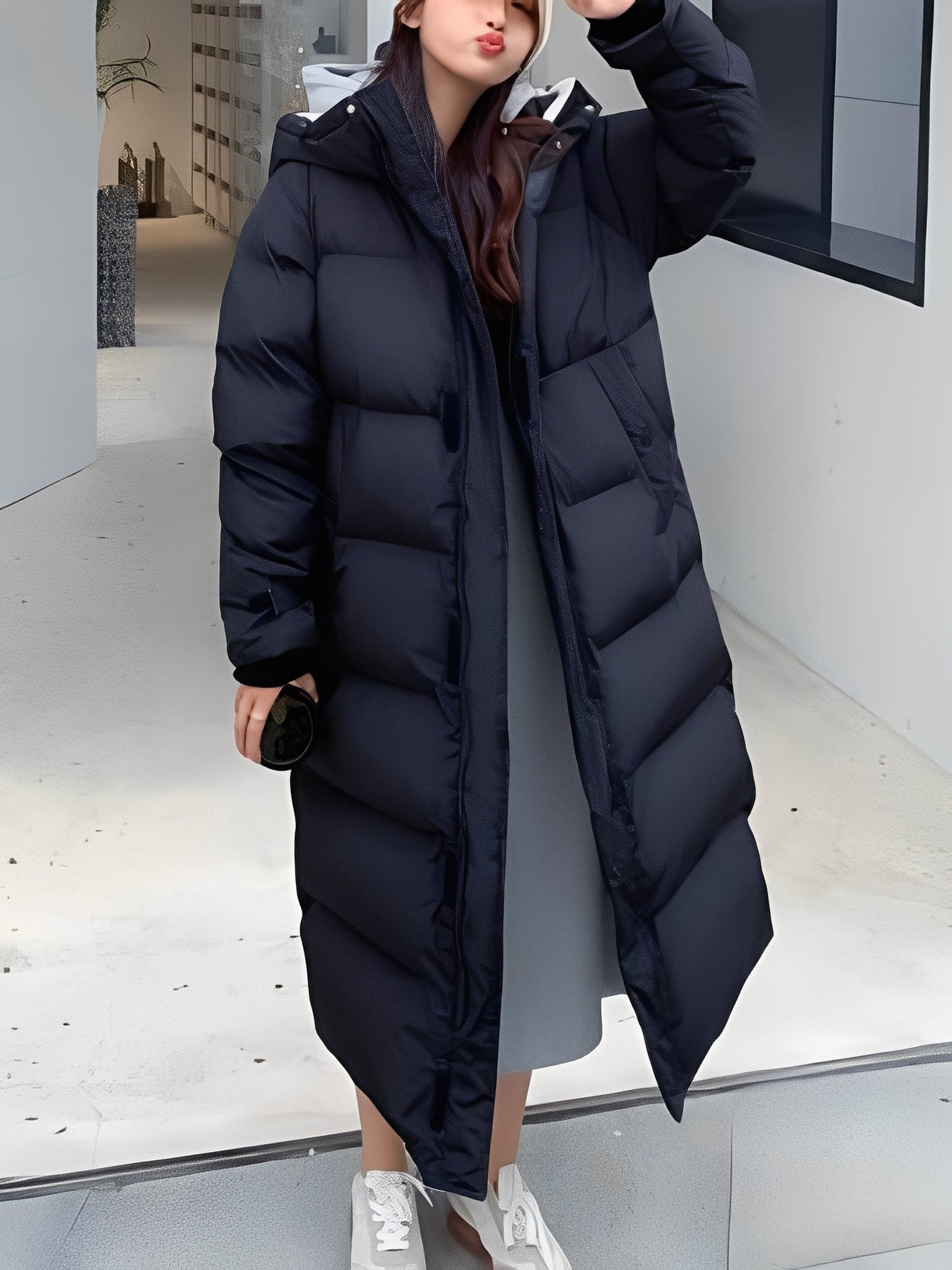 Hazel - Manteau long à la mode pour femmes