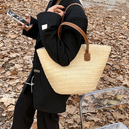 Shelley - Élégant sac en paille pour dame