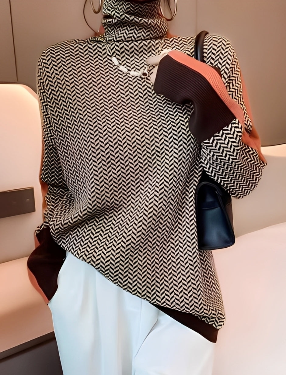 Bryony - Pull chic en tricot à col roulé pour femmes