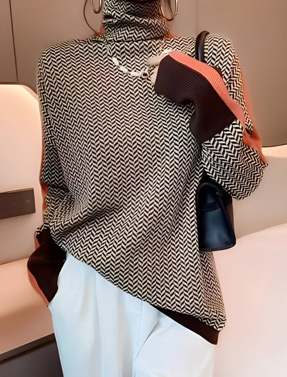 Bryony - Pull chic en tricot à col roulé pour femmes