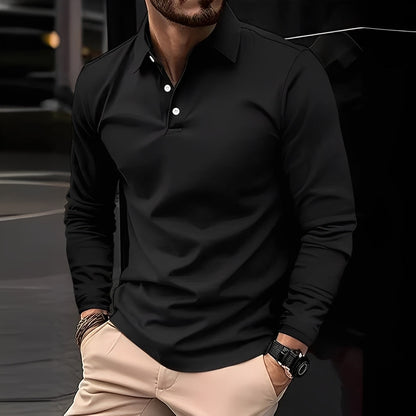 Deacon - Polo à manches longues pour homme