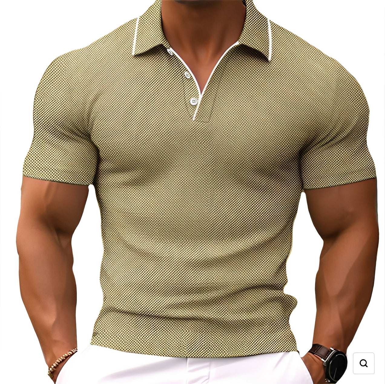 Alvin - Polo coupe slim pour hommes