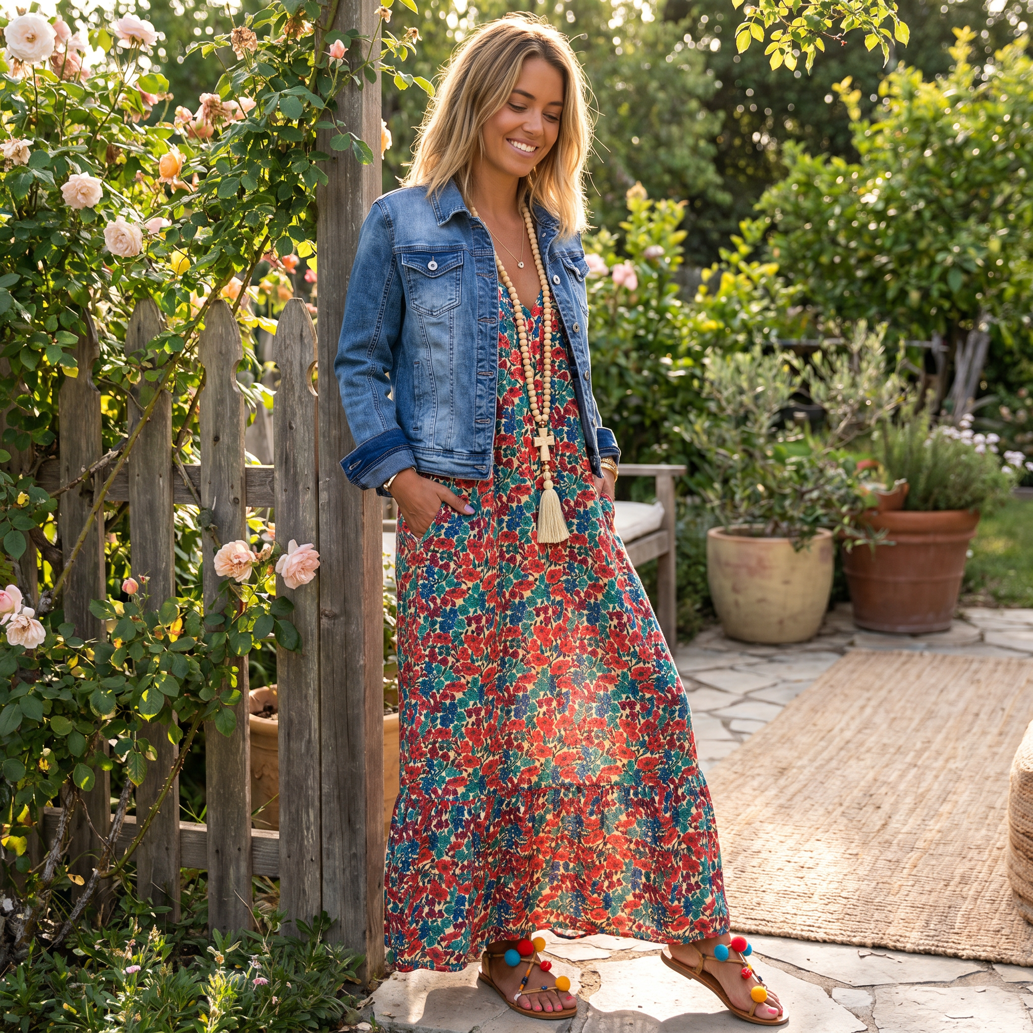 Shalisha - Robe Bohème Élégante à Col V