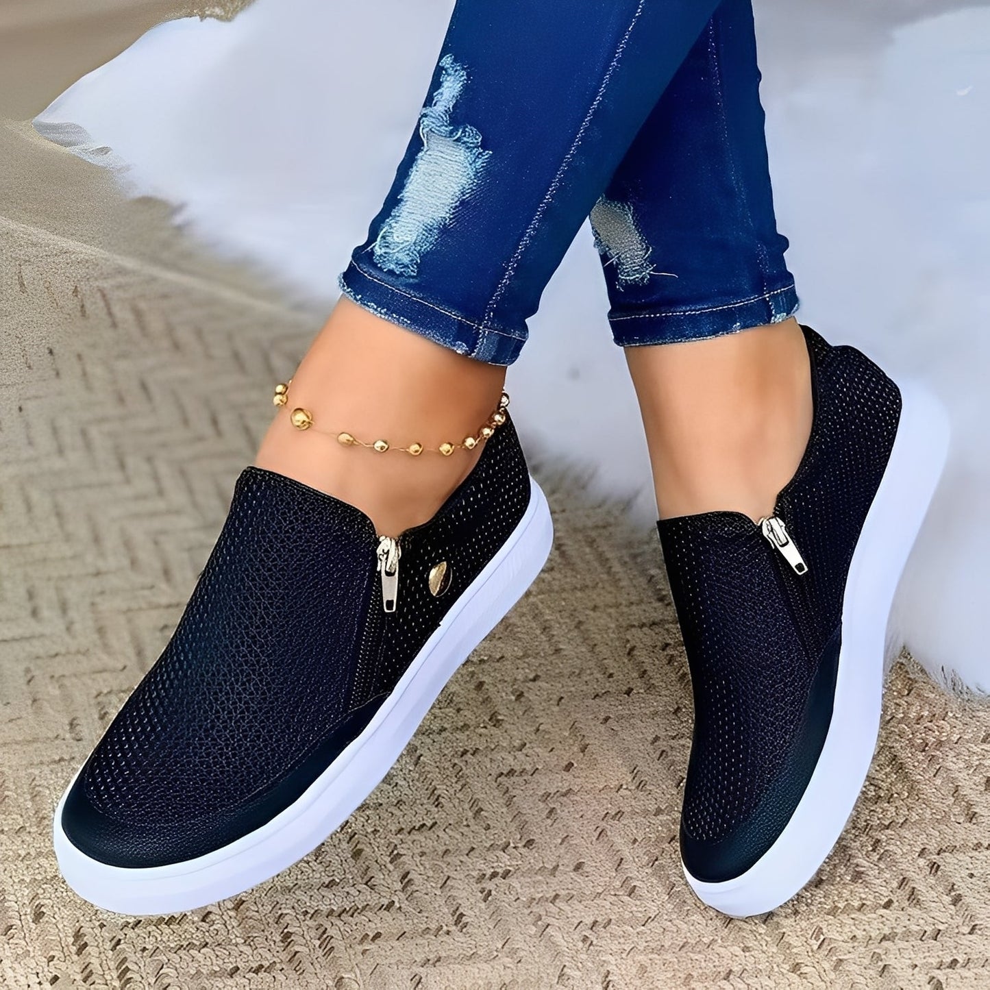 Aimee - Chaussures chics pour femmes avec zip