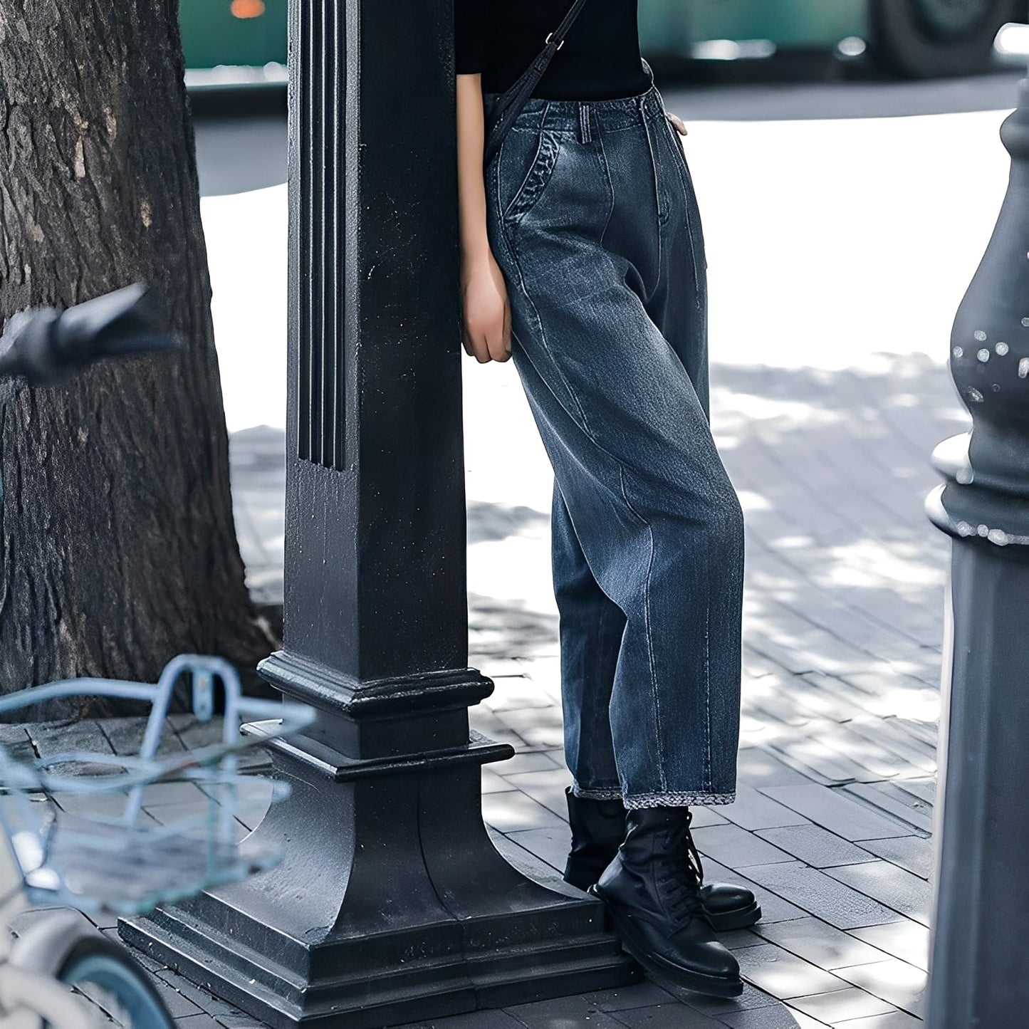 Shirlee - Pantalon en jean stylé à taille haute pour femmes