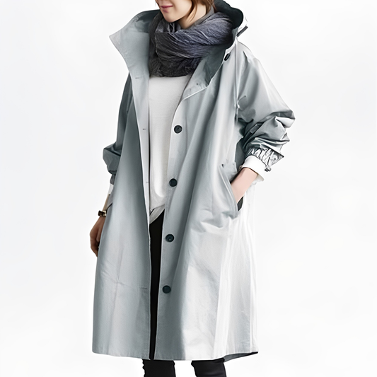 Giselle - Veste Imperméable avec Capuche pour Femmes