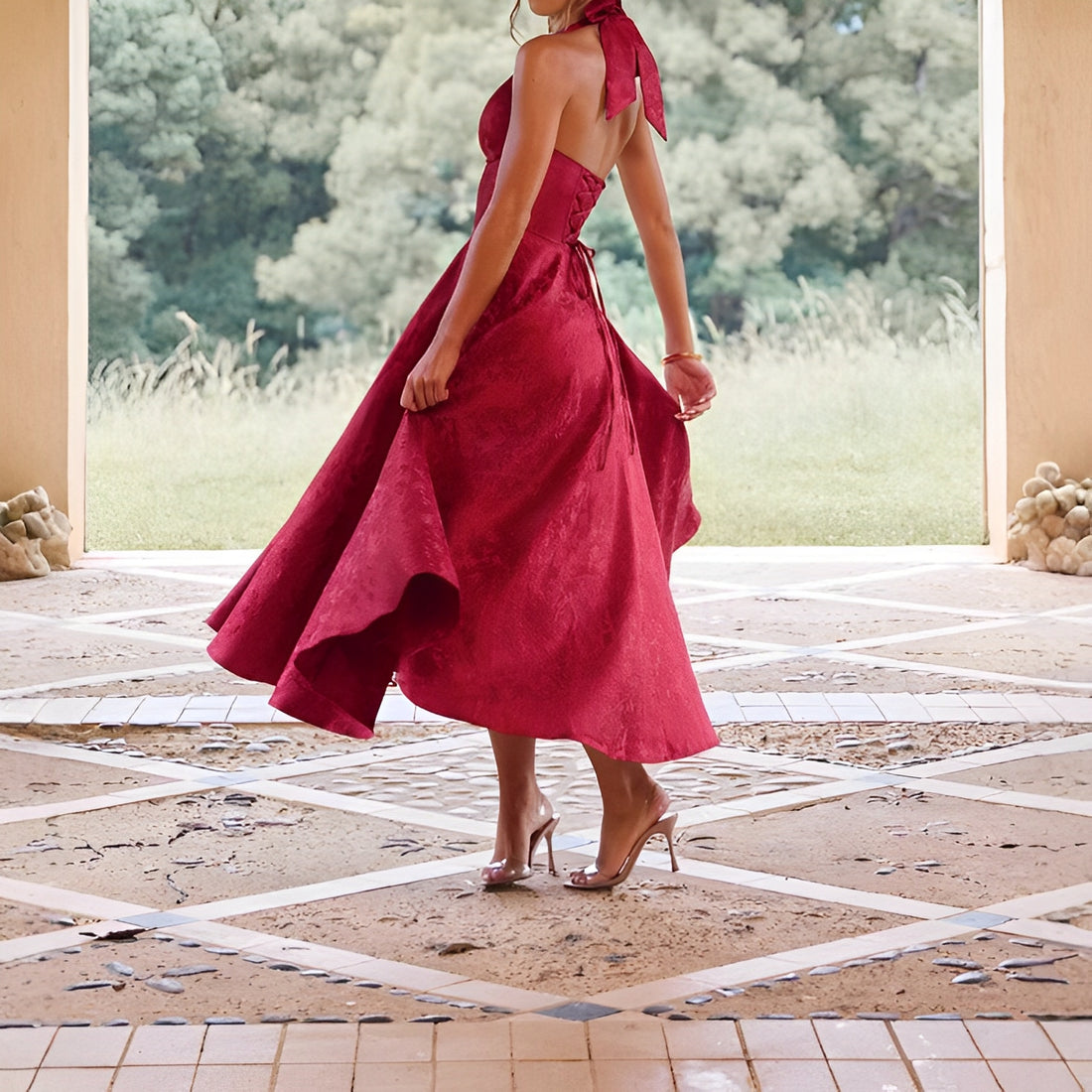 Samantha - Robe de cocktail élégante sans manches pour femmes