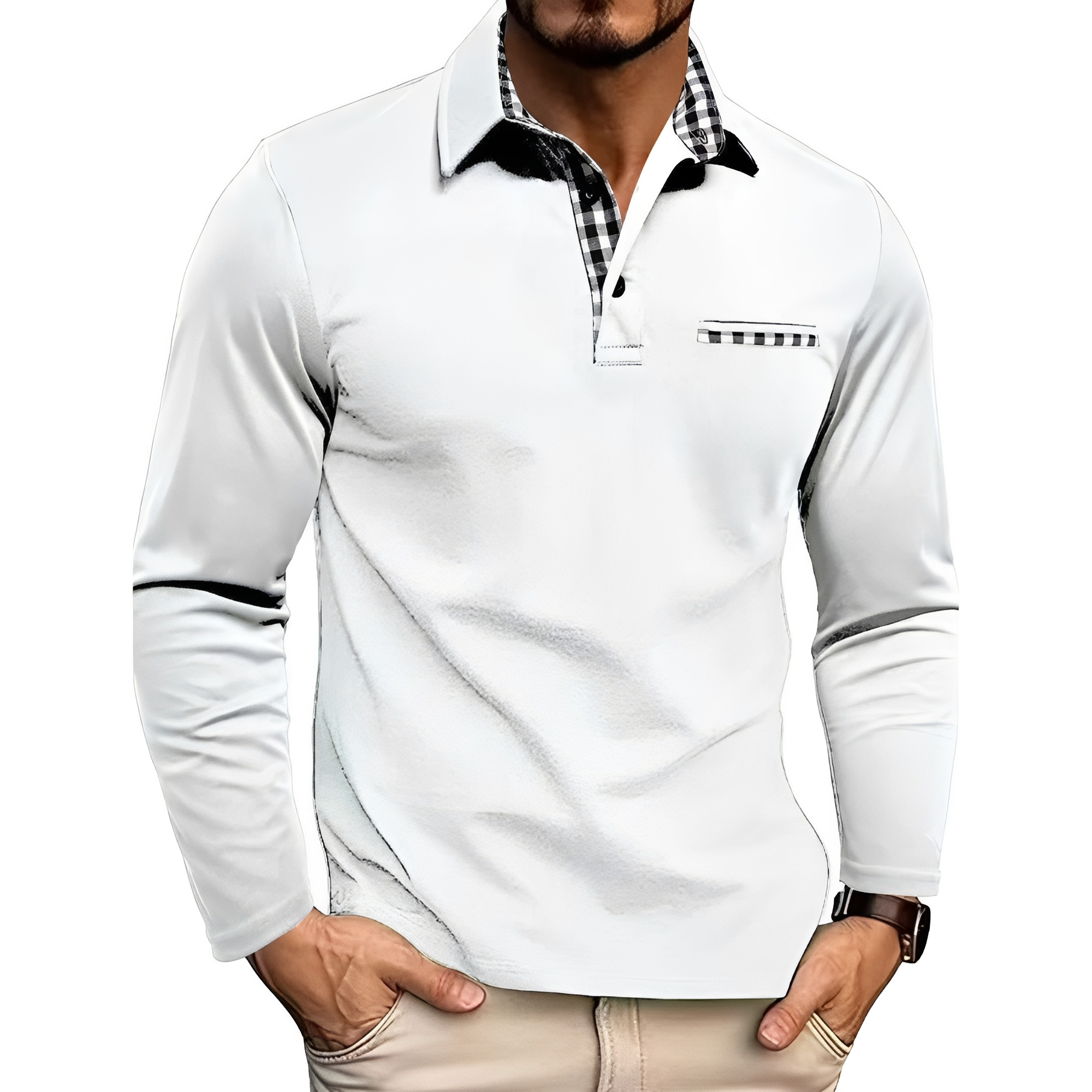 Gerald - Polo à manches longues élégant pour hommes