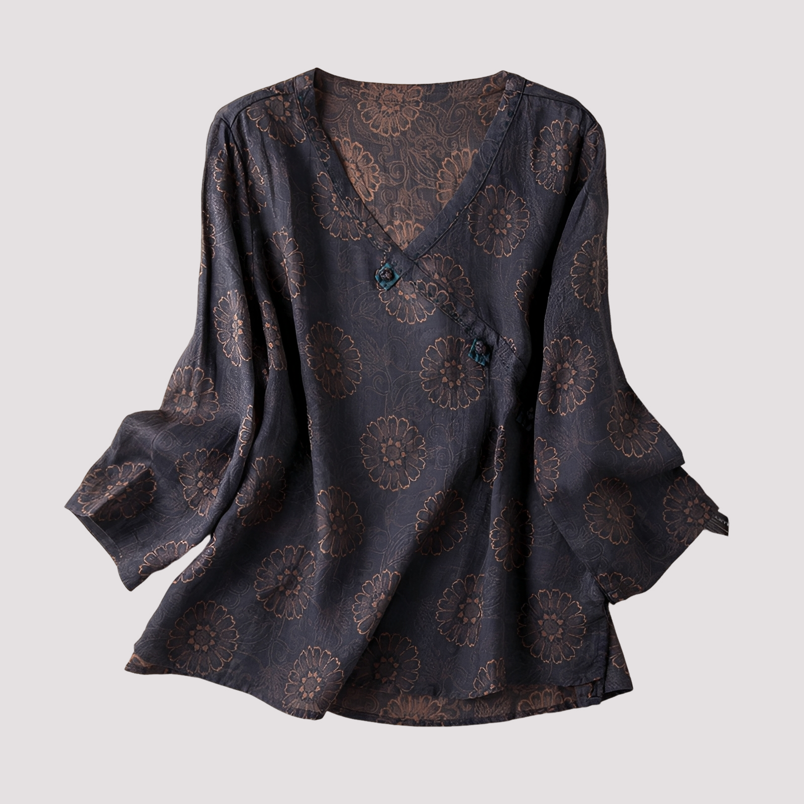 Monica - Blouse élégante à motif floral pour femmes