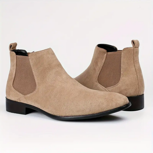 Dario – Bottines Chelsea en Cuir Véritable avec Petit Talon
