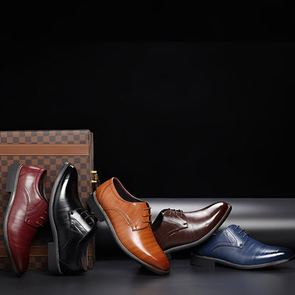 Kendrick - Chaussures habillées classiques en cuir pour hommes