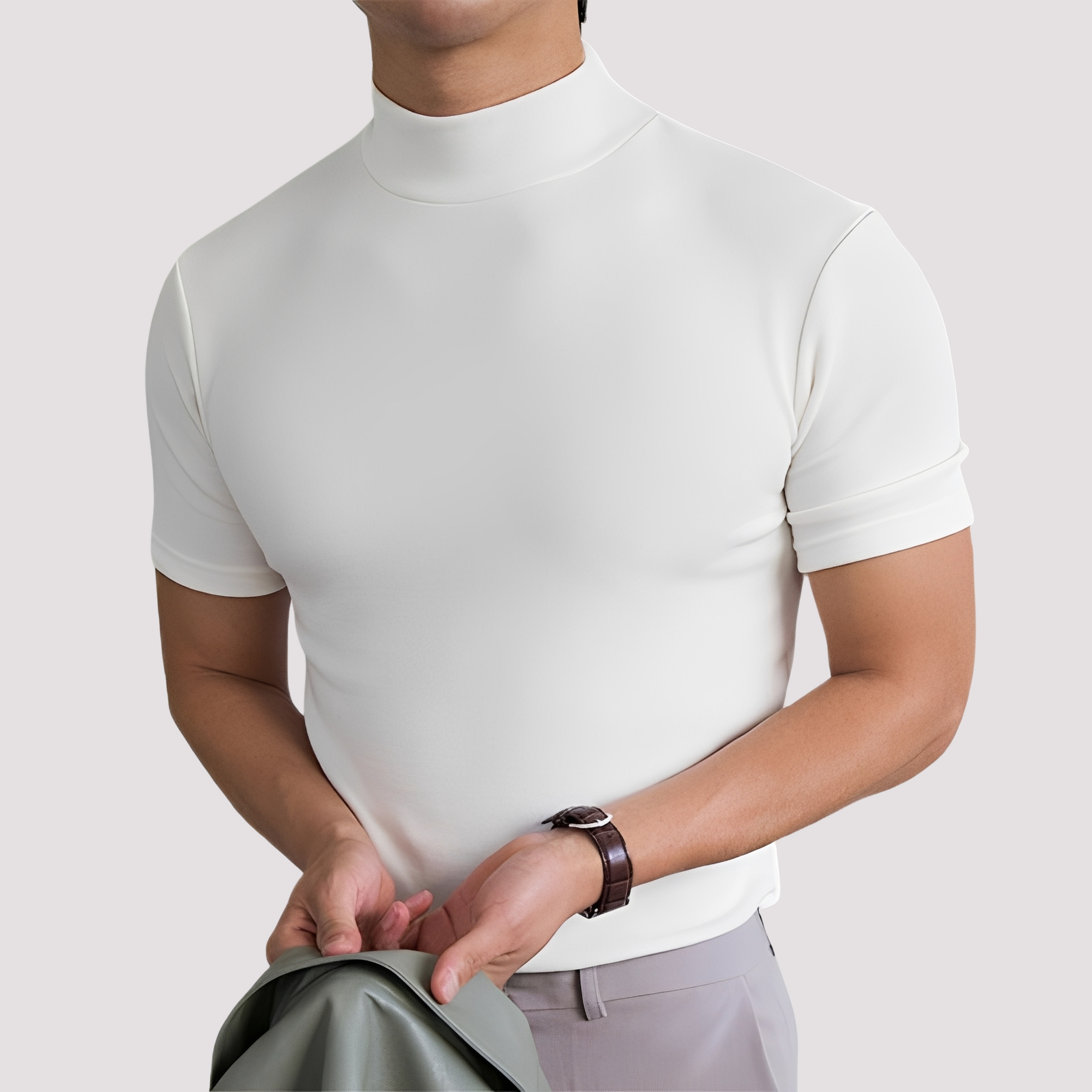 Alfie - T-shirt décontracté à coupe ajustée pour hommes