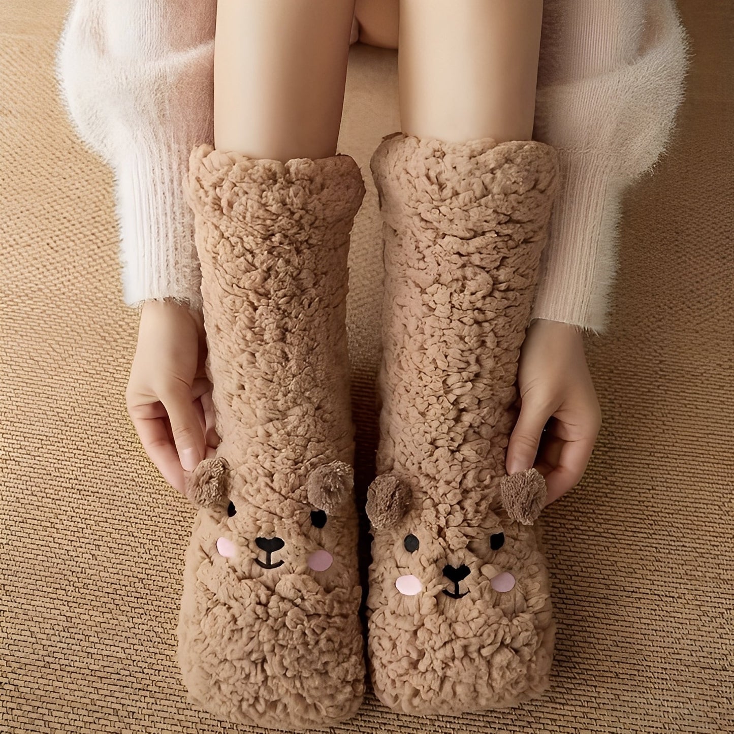 Caelie - Chaussettes polaires épaisses, élégantes et douces pour femmes