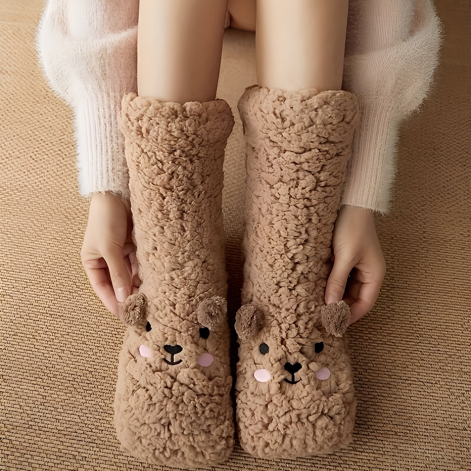 Caelie - Chaussettes polaires épaisses, élégantes et douces pour femmes