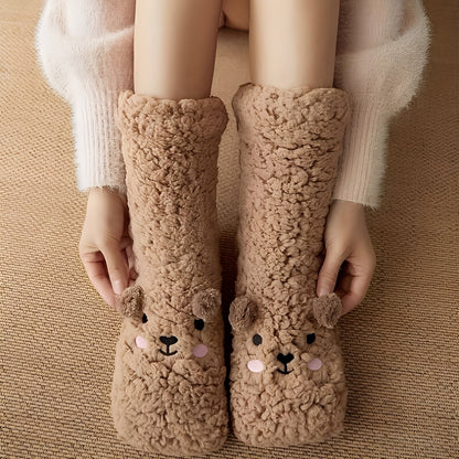 Caelie - Chaussettes polaires épaisses, élégantes et douces pour femmes