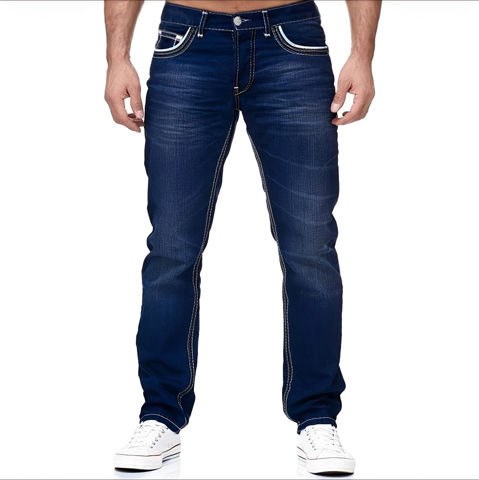Andy - Jean élégant au look usé pour hommes